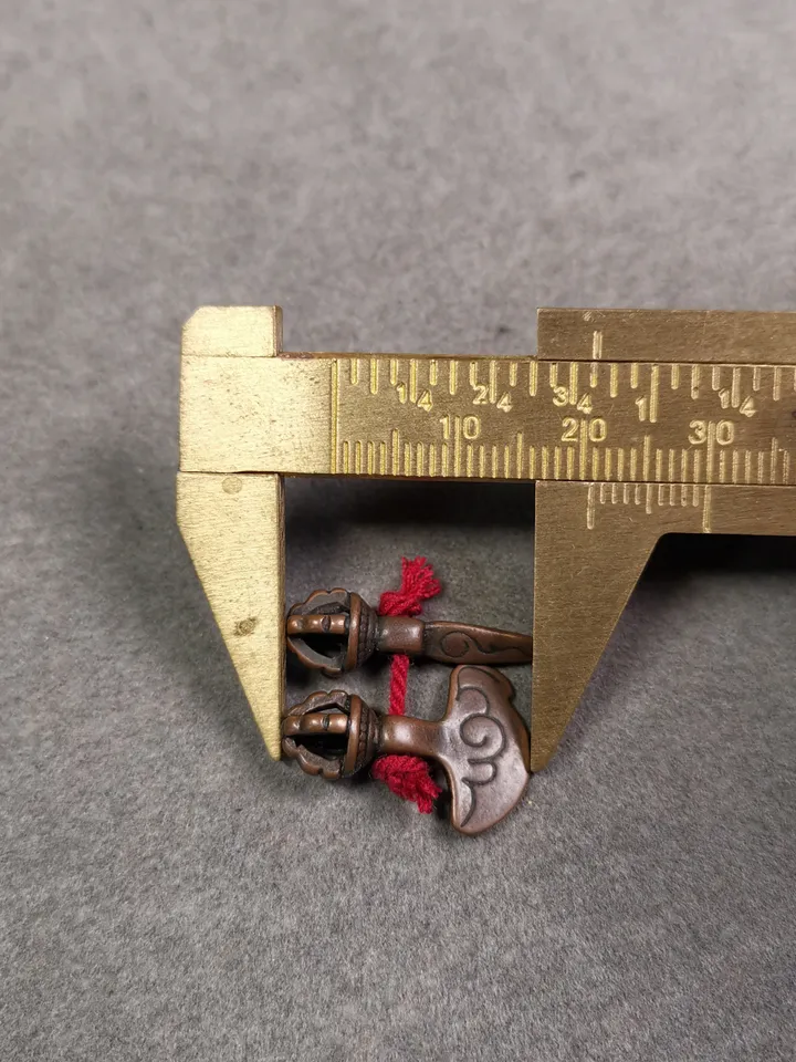 Gandhanra Antique Tibetan Amulet Pendant,Mini Phurba and Kartika(knife of the dakinis) ,for Prayer Bead Counter,Mala Accessories