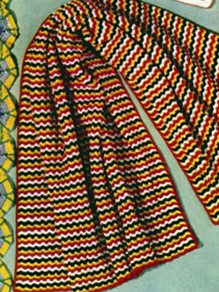 Crochet Pattern Vintage Afghan Navajo Digital Download PDF