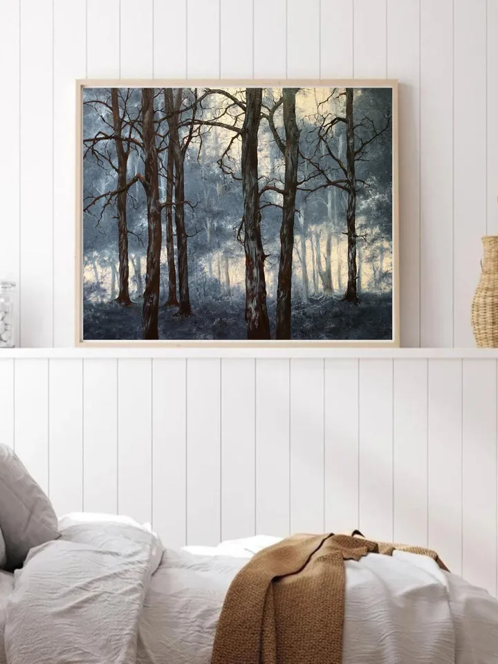 Forest Oil Painting Trees Original Oil Wall Art