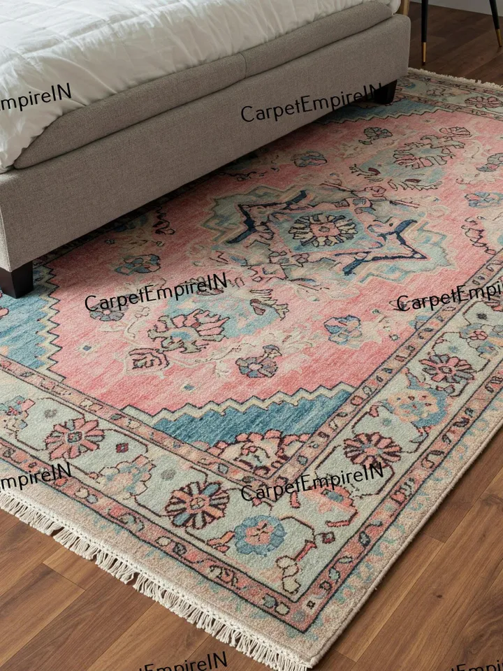 8x10 Pink Oushak Hand Knotted Rug 4x6,5x8 6x9,8x10,9x12,10x14 ft Handmade Rugs for Living Room,gift for her-Antique Contemporary rug.