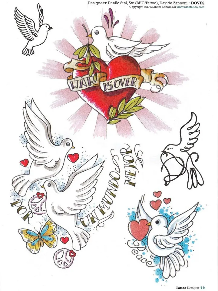 Feathers & birds tattoo