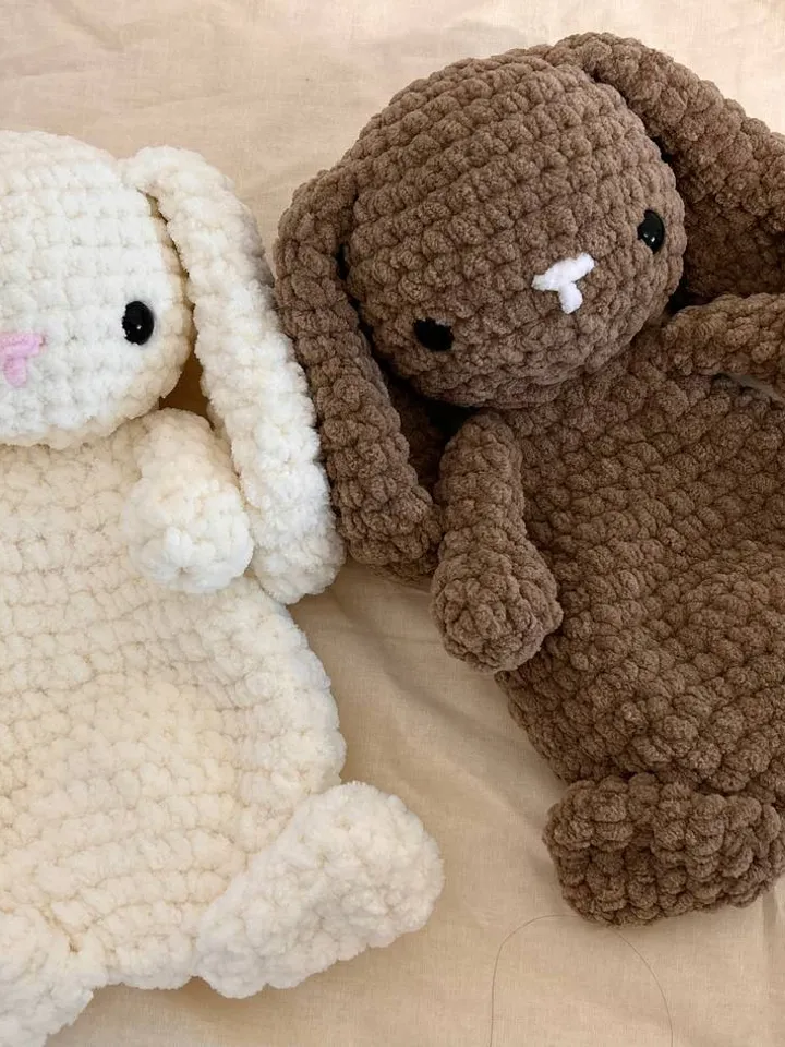 Crochet bunny lovey pattern amigurumi rabbit plushie tutorial