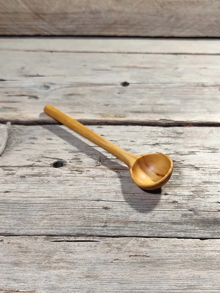 Handcrafted Willow Spoon, 9th Anniversary willow gift, Dessert Wooden Spoon, Tea Willow Wood Spoon