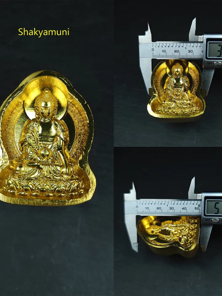 Authentic Tibetan Tsa Tsa Molds - 13 Types Mini Buddha Statue Clay Molds, Brass Molds for DIY Sacred Art, Decoration, and Spiritual Practice