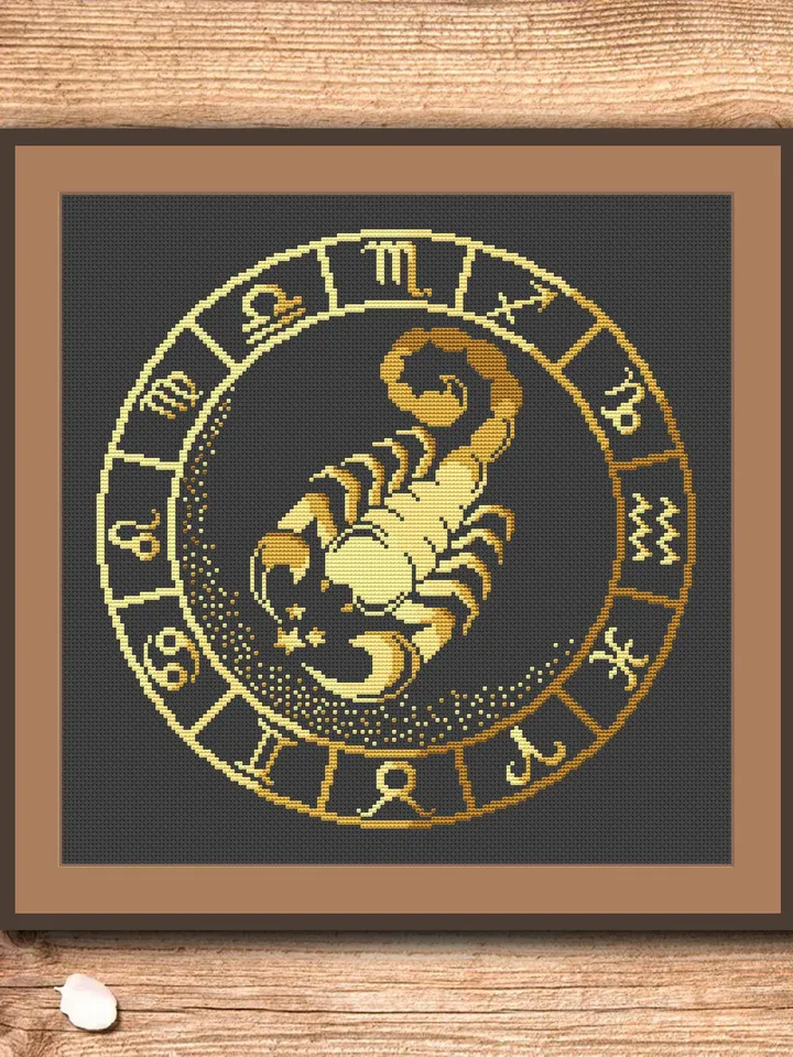 Scorpio Cross Stitch Pattern, Zodiac Cross Stitch, Embroidery Zodiac, Leo Pattern, Signs of the Zodiac Pattern, Modern Cross Stitch #zdc008