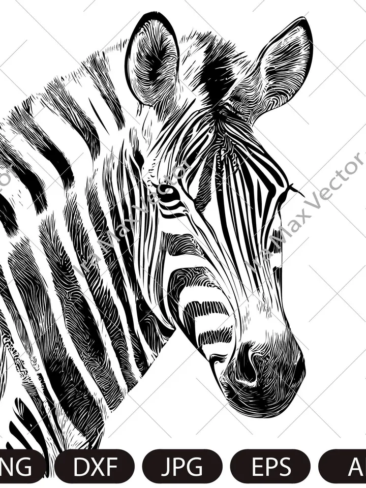Zebra Svg, Zebra face, Zebra Clipart, Zebra Png, Zebra Head, Zebra portrait, Zebra Silhouette, Animals Silhouette