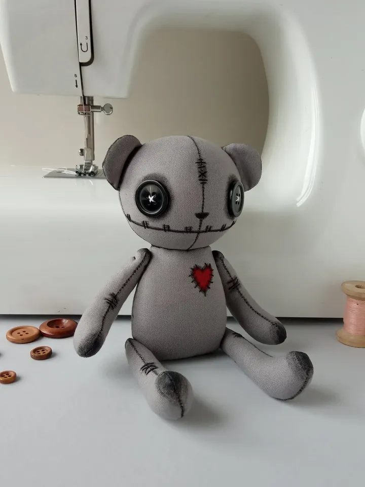 Handmade Bear Doll – Gray