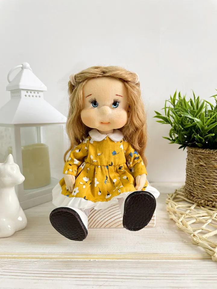 Art Doll Waldorf Doll Inspiration Handmade Textile Doll Birthday Gift for Girl