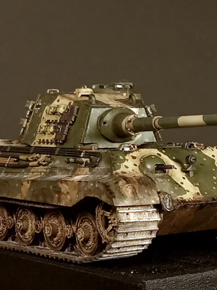 Pro Built model King Tiger Octopus camo, 1/72 scale
