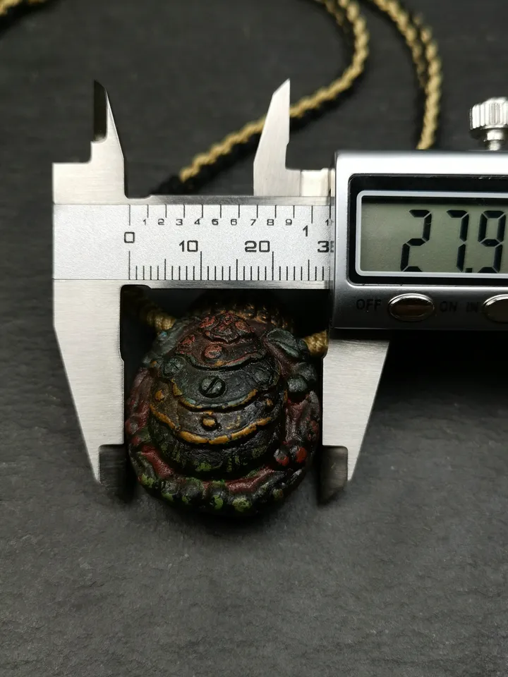Gandhanra Old Tibetan Tsa Tsa Amulet, Scorpion Guru of Padmasambhava, Scorpion Terma Amulet of Wrathful Kila Transmission