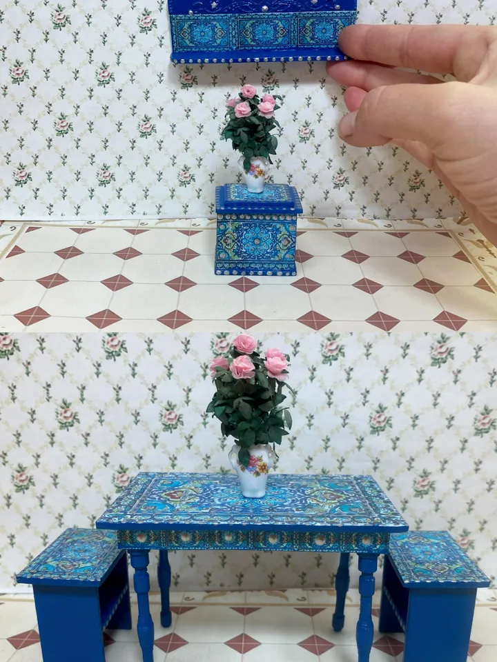 Tutorial. Set of furniture. 1:12. Dollhouse miniature. Furniture for dolls.