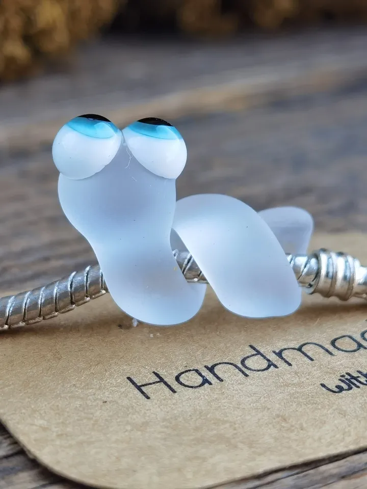 Glass Caterpillar figurine Miniature Caterpillar worm gifts Caterpillar ornaments Snake sculpture Glass Snake figurine Snake bead bracelet