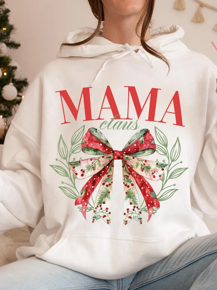 Mama Claus PNG, Coquette bow Christmas png, Christmas Season Png, Christmas png, Retro Christmas Shirt PNG, Pink Christmas png files