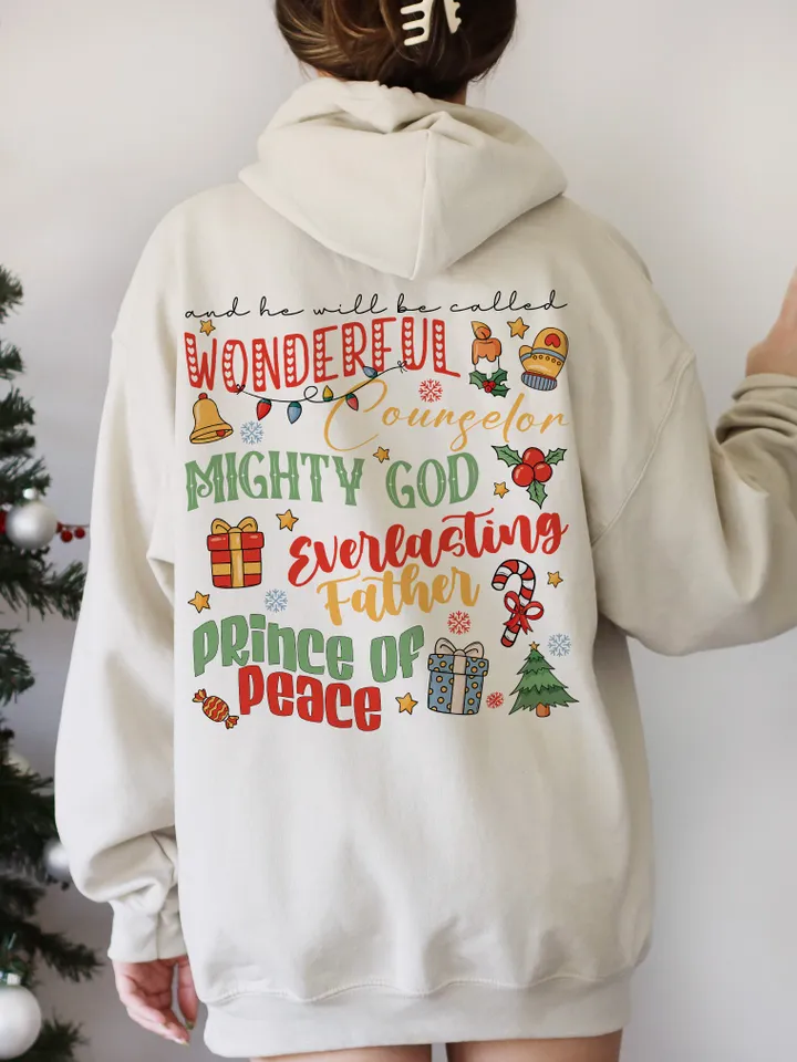 And He will be called - Isaiah 9:6 retro png, Retro Christmas Png, Christmas Family, Trendy Christmas png Christian, Christmas bible png