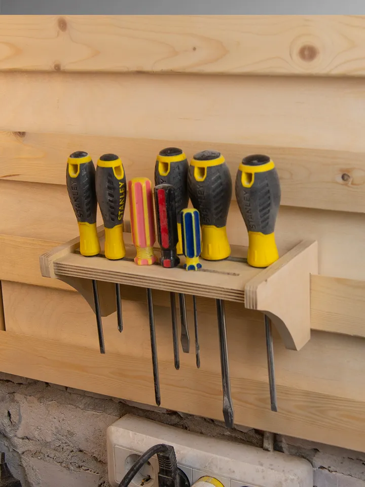 Screwdriver Rack Plans (PDF, SVG) for Workshop – DIY French Cleat Storage System
