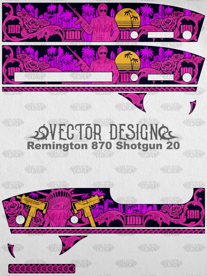 VECTOR DESIGN Remington 870 Shotgun 20 LA gangster