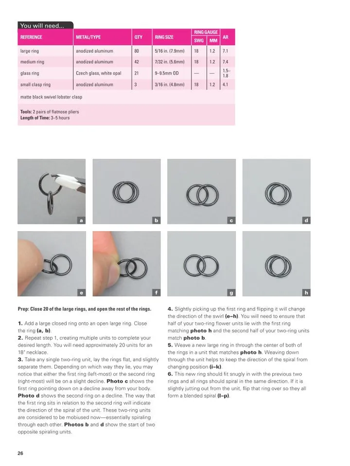New Connections in Chain Mail Jewelry with Rubber and Glass Rings