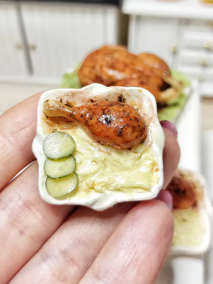 Realistic turkey leg, Meat dish for dollhouses, scale 1 6, mini food, dollhouse, dollhouse miniature, food for dolls