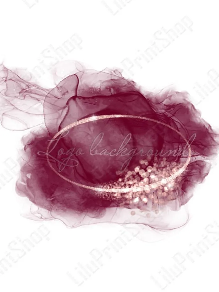 Burgundy logo design, Watercolor dark red Logo Background Png Marsala and rose gold logo design of alcohol ink