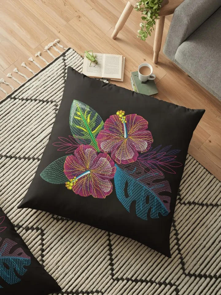Machine embroidery design Hibiskus Flover