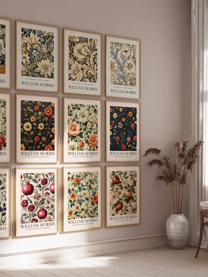 500+ Printable William Morris Wall Art Prints, Art Nouveau Decor, Maximalist Gallery Wall Set, Eclectic Digital Download, Vintage Prints Art