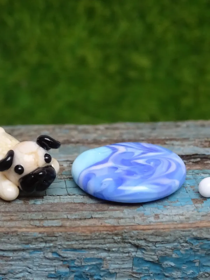 PUG GIFT Pug figurine Dog ornament Dog art Glass Dog decor Glass Pug art Pug statue Miniature animals Tiny glass animals Mother day gift