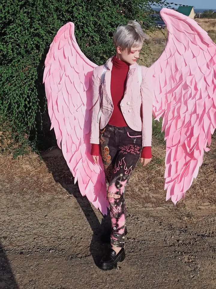 angel wings, pink wings, wedding wings, cosplay wings, dance wings, wings