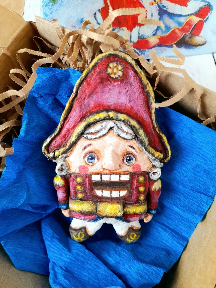 Handmade Vintage Nutcracker, Christmas Gift, Russian Ballet Ornament, Home Decoration