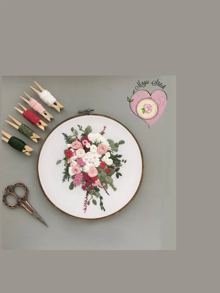 Best Embroidery Logo, Stitch Logo, Flower Embroidery Logo,Sewing Needle Logo, Tread Logo, Needlework Logo