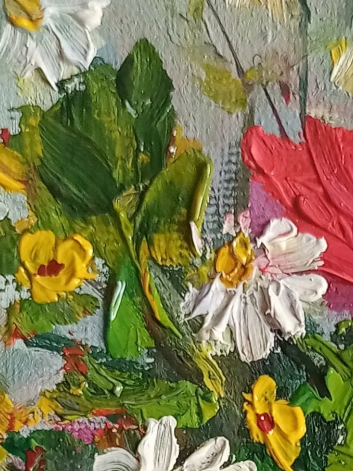 Red Roses Original Oil Painting Rose Flower Painting Wall Art Red Red Flower Wall Decor Small Art Rose Original Art impasto artwork