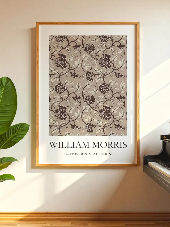 Vintage William Morris Poster Museum Style Wall Print Textile Pattern Digital Art Home Gallery Decor Classic Interior Design Piece Download