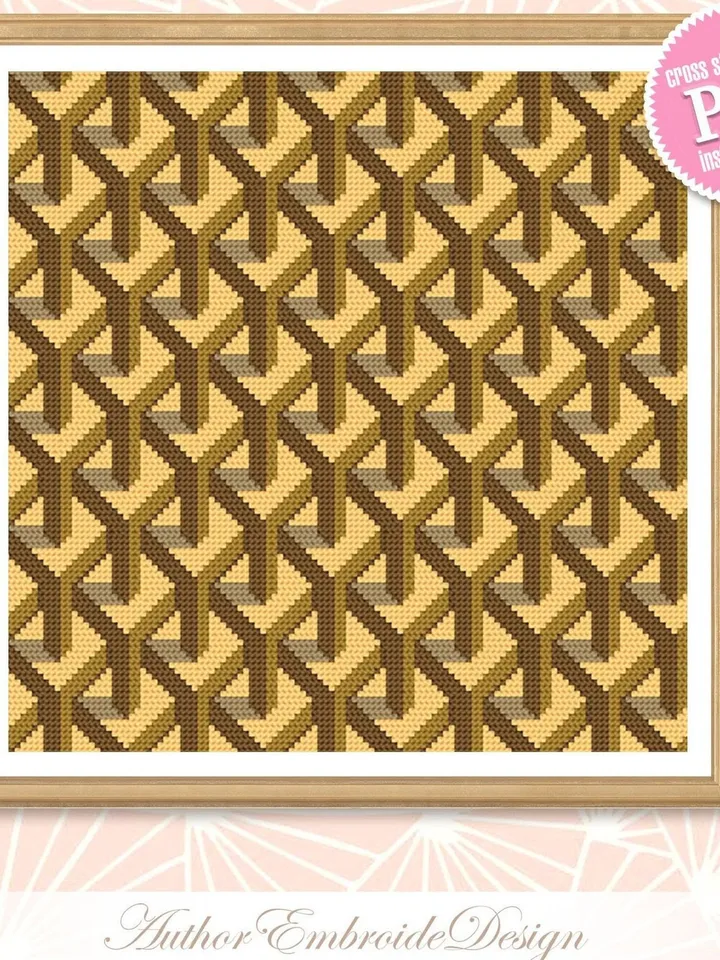 Seamless geometric cross stitch pattern PDF download Repeating pattern geometric ornament, Sampler cross stitch chart, Art deco pattern #O2