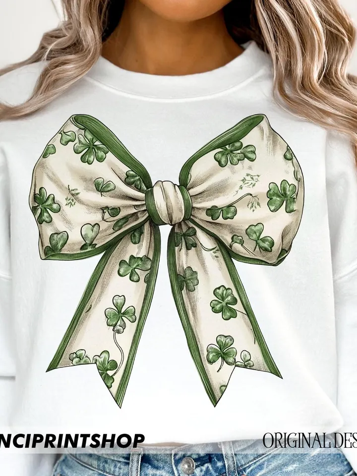 Retro Coquette St Patrick's Day PNG, Coquette St Patty's Day png, St Patricks Coquette Png, Irish Png, Lucky png, Green Bow png, Shamrock
