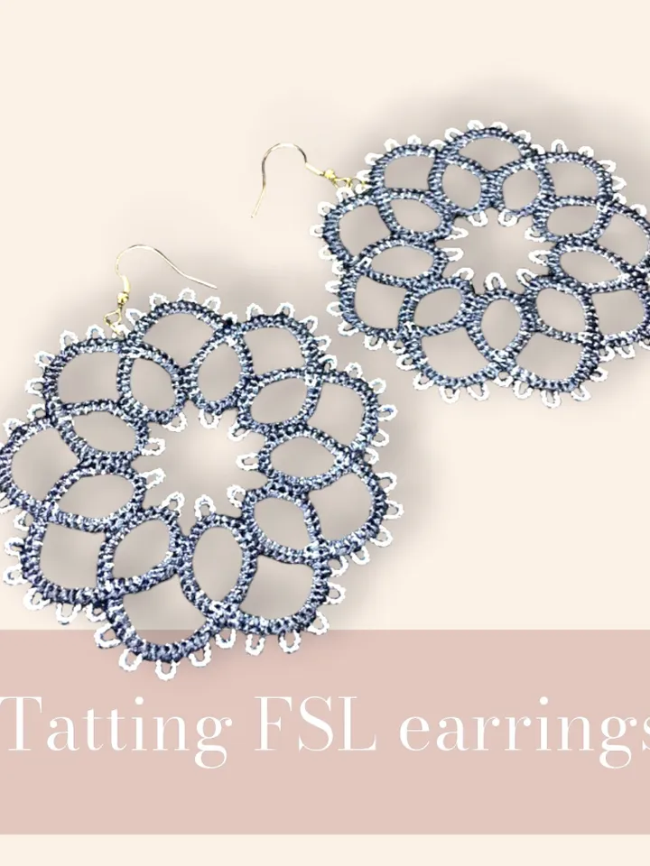 Free Standing Lace Earrings Tatting machine embroidery design FSL pattern digital embroidery design jewerly embroidery motif