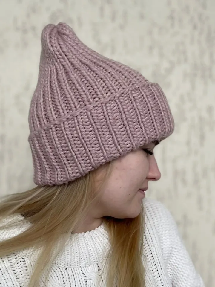 Warm handmade knitted hat