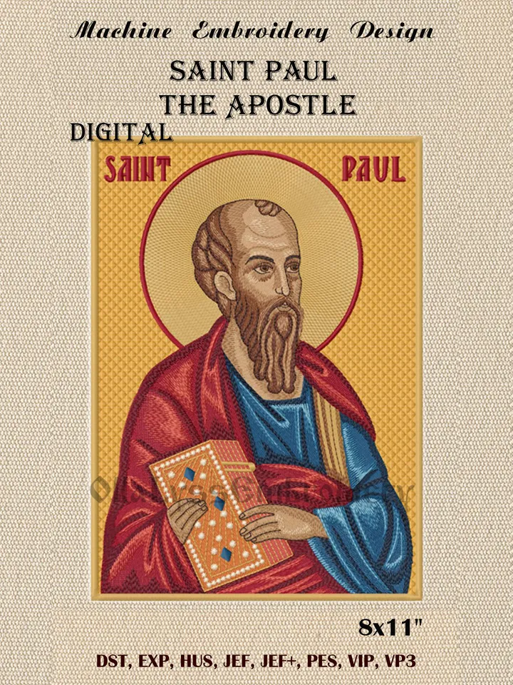 Saint Paul the Apostle embroidery design