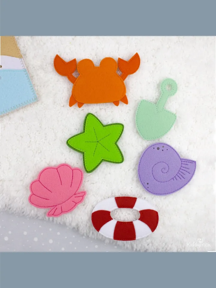 Beach - Felt Busy Book Page - Sewing Pattern