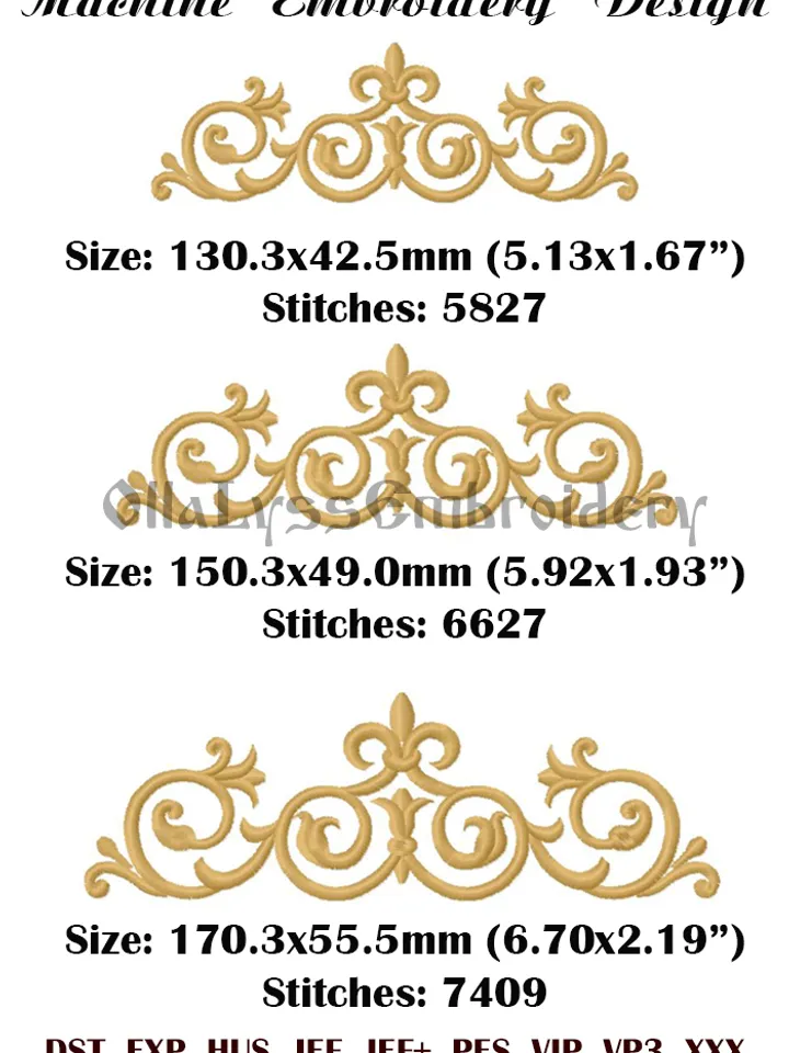 Elegant ornamental border free embroidery design