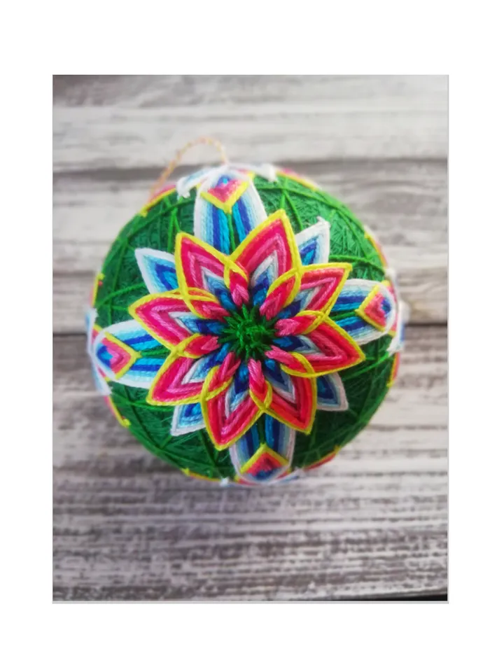 Temari ball Christmas tree toy