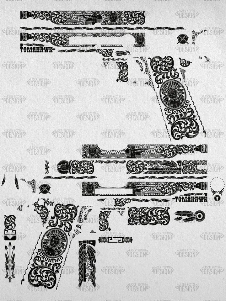 VECTOR DESIGN Colt 1911 government Tomahawk