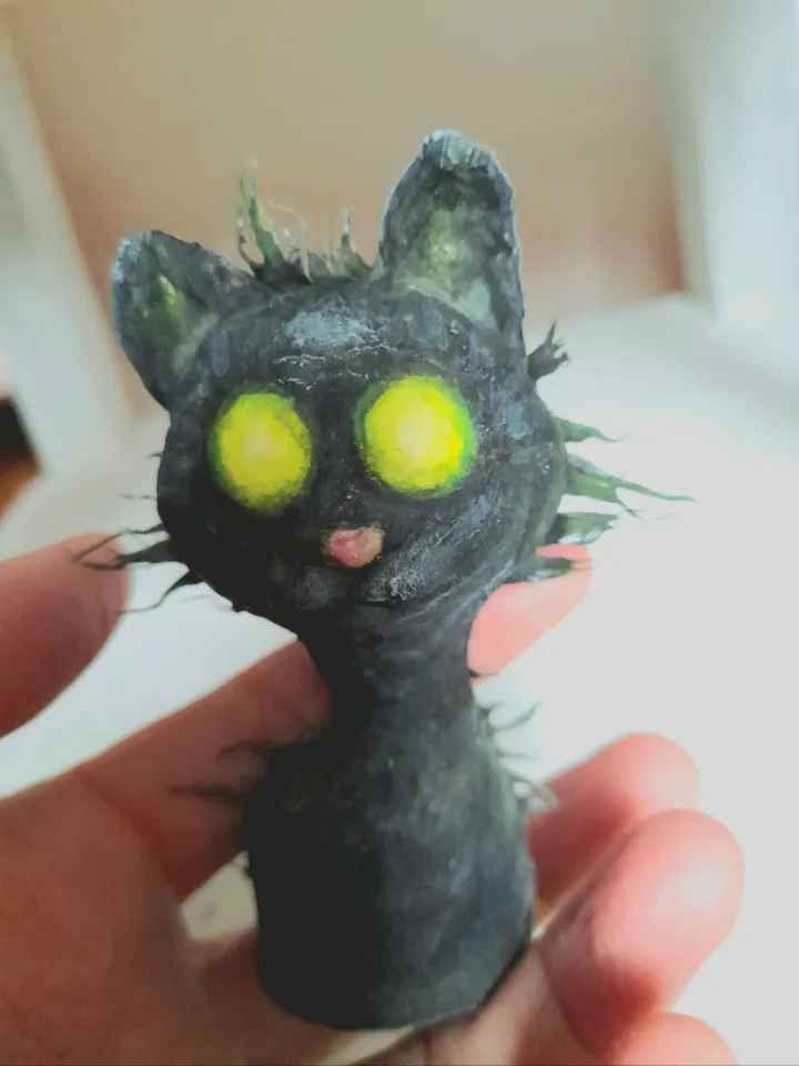 Girl Cat Theme Room Decor Black Cat Spun Coton Ornament Cute Kitten Decor Cat Lover Gift Idea