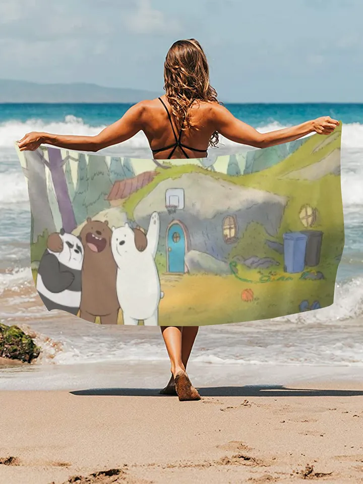We Bare Bears Beach Towel