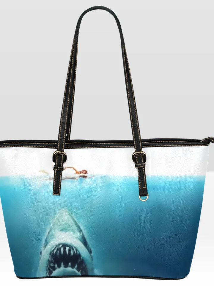 Jaws Leather Tote Bag