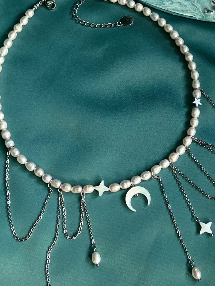 Natural Pearl Necklace STAR MOON