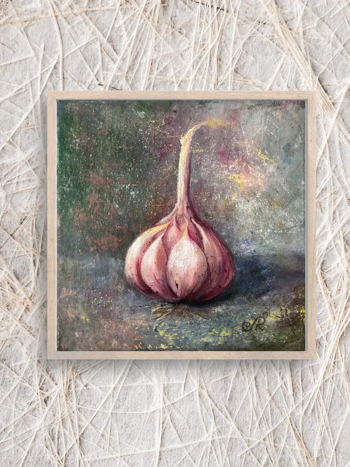 Onion Painting Original Garlic Painting Vegetables Wall art Original Oil Painting