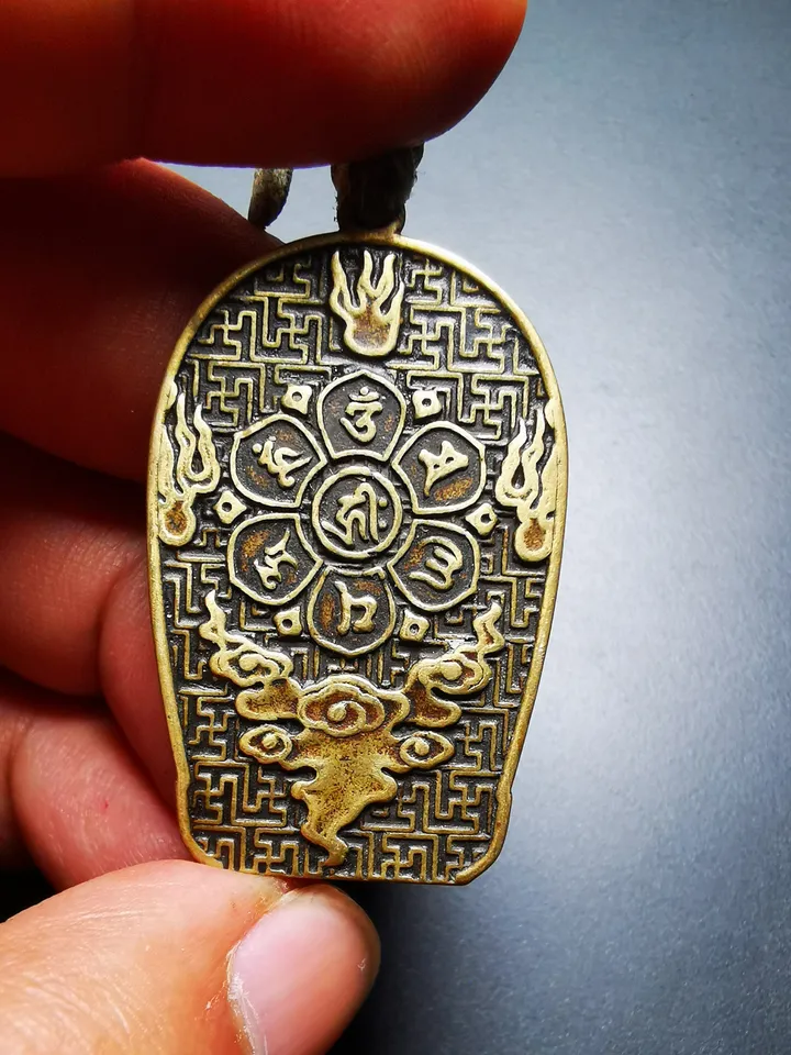 Gandhanra Tibetan Buddhist Amulet,Shakyamuni Pendant,Gautama Buddha Pendant,Made of Brass