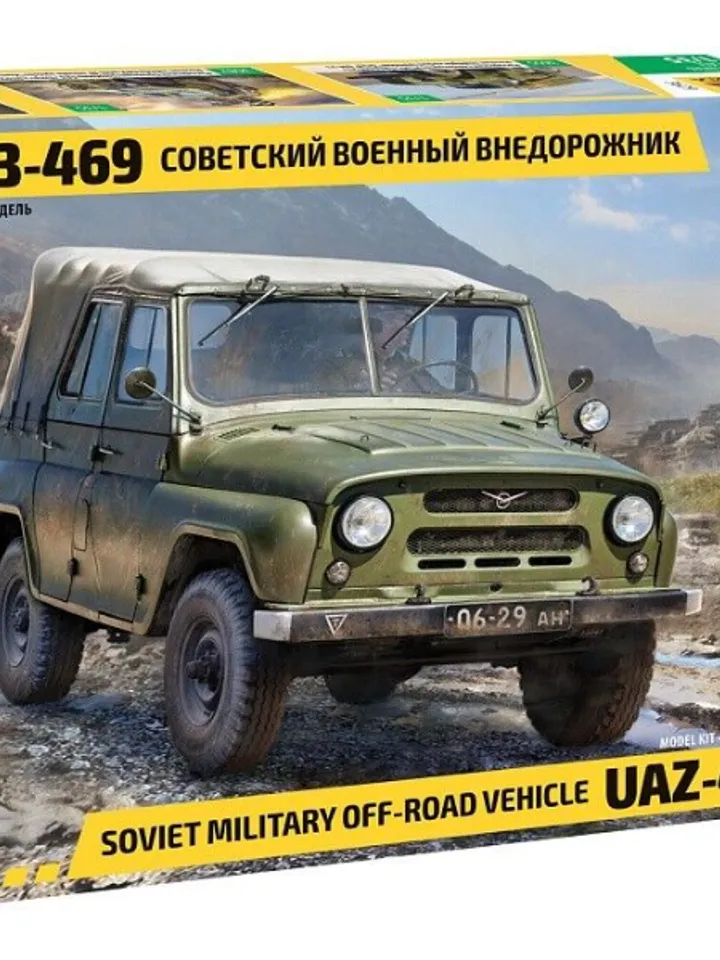 Original ZVEZDA 3629 Russian Soviet Military Off-Road Vehicle UAZ-469 Plastic Model 1:35