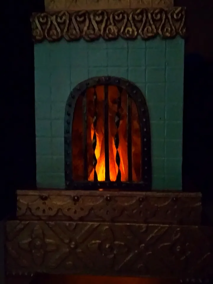 1:12 scale.Fireplace for dollhouse handmade.
