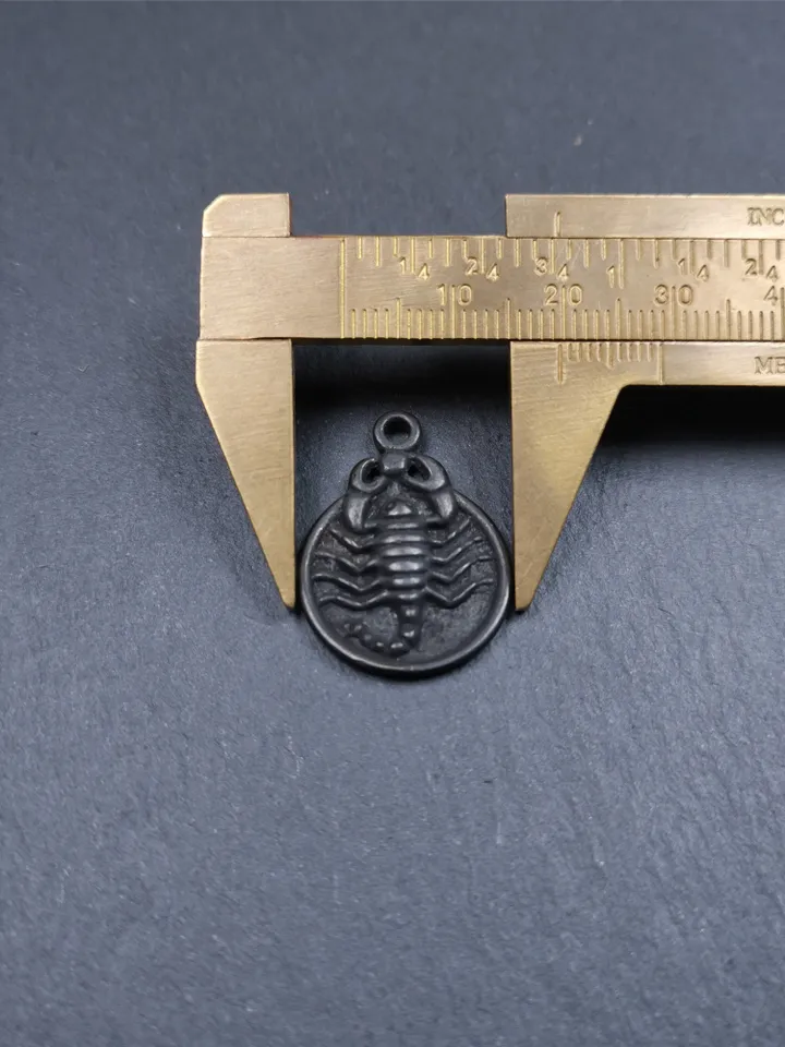 Gandhanra Handmade Tibetan Amulet,Scorpion Guru of Padmasambhava, Buddhist Scorpion Pendant, Made of Brass,0.8&quot;
