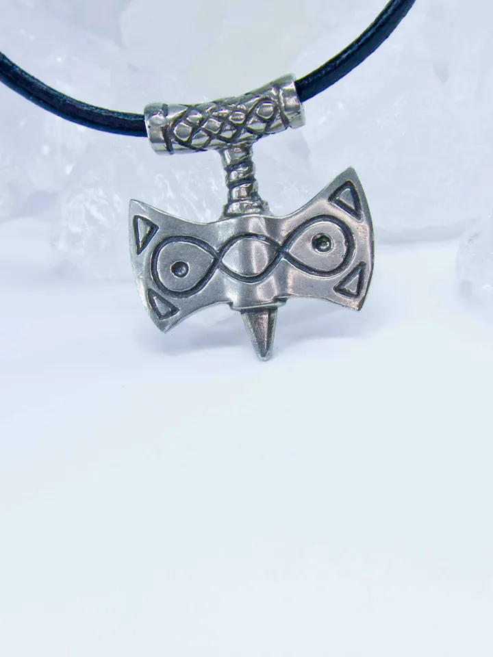 German Silver Handcrafted Amulet of Talos / Elder Scrolls Inspired Pendant / Skyrim pendant / TES Jewelry